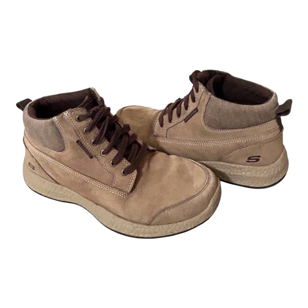 Skechers Relaxed Fit Bursen Teven Men 10 Brown Tan Leather Chukka Boots 64852